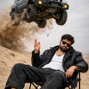 Man relaxes as SUV soars above - Shubham Singh